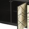 Homeroots 59in Natural and Black Sideboard with Three Doors 389757 - alternate 4