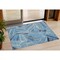 Homeroots 3' X 5' Blue And Teal Blue Geometric Washable Indoor Outdoor Area Rug 594767 - alternate 1
