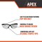 Malta Dynamics APEX, Safety Glasses, Clear Lens, 180 PK SG1014-180 - alternate 4