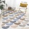 Jonathan Y Dila Modern Hearts Geometric Machine-Washable Ivory/Blue/Orange 8 ft. x 10 ft. Area Rug KDW101A-8 - alternate 6