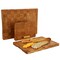 Megachef 3 Piece Bamboo Checkered Pattern Cutting Board Set with Storage Holder 750123804M - alternate 1