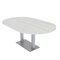 Skutchi Designs Racetrack Conference Table With Power Unit, 48 in W, 84 in L, White HAR-RAC-48X84-DOU-WA7976-NA - alternate 1