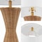 Jonathan Y Laura 27" Coastal Designer Woven Rattan/Metal Wicker Hourglass LED Table Lamp, Natural, 2PK JYL4048A-SET2 - alternate 4