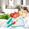 Studio California Jordana 3 Piece Cutlery Knife and Cutting Board Set in Turquoise Floral Pattern 112065.03 - alternate 3