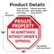 Signmission Private Property No Admittance With, 10 inch X 10 inch, Aluminum Metal Signs, 2PK OC-A-2PACK-10-145 - alternate 3