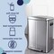 Happimess Marco Rectangular 10.6-Gallon Double Bucket Trash Can with Soft-Close Lid, Platinum Silver HPM1005A - alternate 9