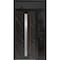 Vdomdoors Aluminum Door with Hidden Handle Hiddex 0155 Natural Noir Entry Steel Metal Modern Painted W36+12xH HIDDEX0155EXD-NOIR-W36+12xH80+14-RH-I - alternate 1