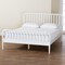 Baxton Studio Lucera Mid-Century White Full Size Bobbin Bed 257-14015-ZORO - alternate 5