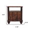Homeroots 25" Brown Solid Wood Two Drawer Nightstand 701724 - alternate 7