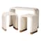Bali & Pari Carlyn Coastal Beige and White Mother of Pearl Capiz Shell 3-Piece Accent Table Set 252-13988-13989-ZORO - alternate 1