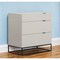 Homeroots 32" Grey Manufactured Wood Three Drawer Chest 473090 - alternate 3