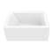 Kingston Brass 48" Acrylic Rectangular 3-Wall Alcove Tub, Right Hand Drain, Glossy White VTAP4836R22 - alternate 1