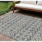 Homeroots 10' X 14' Gray Ivory And Gold Geometric Washable Indoor Outdoor Area Rug 612183 - alternate 1