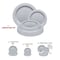 Smarty Had A Party Matte Steel Gray Round Plastic Dinnerware Value Set (120 Dinner Plates + 120 Salad Plates), 240PK 4850STGR-VP-CASE - alternate 7