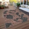 Homeroots 3' X 5' Chocolate And Charcoal Abstract Washable Indoor Outdoor Area Rug 614521 - alternate 4