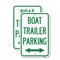 Signmission Boat Trailer Parking With Bidirectional Arrow Symbol, 18'' X 24'', Heavy Gauge Aluminum, 2PK A-1824-2PACK-24296 - alternate 1
