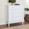 Baxton Studio Lucera Mid-Century White Bobbin Wood 4-Drawer Chest 257-14124-ZORO - alternate 4