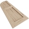 Ekena Millwork Pecky Cypress 2 Equal Flat Panel w/Quarter Round Arch Top Faux Wood Shutters, 18"W x 44"H SHUFPQ18X44PCPR - alternate 7
