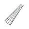 Kable Kontrol Wire Mesh Cable Tray, 6 in W x 2 in D x 10 in L, Black Coated, 30PK KK-6X2X10-BK-30 - alternate 1