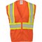 Ironwear Class 2 Hi Vis Two Tone Reflective Polyester Mesh Zipper Safety Vest with H-Back, Orange, 5X-Large 1287-OZ-EC-5XL - alternate 1