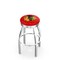 Holland Bar Stool Co 30" Chrome Chicago Blackhawks Swivel Bar Stool, Accent Ring L8C3C30ChiHwk-R - alternate 1