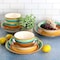 Gibson Home Rainbow 12 Piece Stoneware Dinnerware Set in Yellow Multi 136585.12 - alternate 5