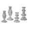 Homeroots Set of Four White Washed Resin Tabletop Candle Sticks, 4PK 517605 - alternate 1