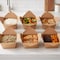 Eco Harmony Products Kraft Paper Take-Out Boxes, PFAS-Free, Recyclable, 6.8" x 5.4" x 2.5", 300PK 804586 - alternate 6
