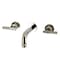Kingston Brass Double-Handle Wall Mount Bathroom Faucet with Knurled Handle, Polished Nickel KS8126KNL - alternate 1
