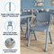 Flash Furniture 3 PC Plastic Activity Table and 4 Chairs Set, 10.5 in Seat Height-Dusty Blue YU-YCX-0023-2-SQR-TBL-DSTYBL-R-GG - alternate 5