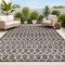 Jonathan Y Ourika Moroccan Geometric Textured Weave Black/Gray 8 ft. x 10 ft. Indoor/Outdoor Area Rug SMB108F-8 - alternate 1