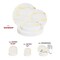 Smarty Had A Party White w/Gold Marble Stroke Round Plastic Dinnerware Set (120 Dinner Plates+120 Salad Plates), 240PK 900WGVP-CASE - alternate 5