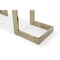 Homeroots 87" Clear And Gold Glass And Stainless Steel Double Pedestal Base Dining Table 370725 - alternate 4