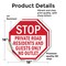 Signmission Stop Private Road Residents and Gue, 18 inch X 18 inch, Vinyl Decal, 2PK OC-D-2PACK-18-83 - alternate 2