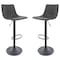 Leisuremod Tilbury Modern Adjustable Bar Stool with Footrest and 360-Degree Swivel, Charcoal Black, 2PK TS29BL2 - alternate 1
