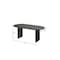 Homeroots 67" Black Solid Wood Double Pedestal Base Oval Dining Table 712159 - alternate 2