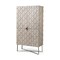Homeroots 18in Brown and Gold Solid Wood and Metal Curio Cabinet With Four Doors 727721 - alternate 1