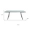 Homeroots 103" Clear and Blush Glass and Steel Self-Storing Leaf Dining Table 654236 - alternate 13