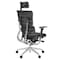 Regency Omega Ergonomic Leather Executive Office Chair with Headrest/Adjustable Lumbar Support, Black OMG004BK - alternate 7