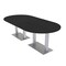 Skutchi Designs Racetrack Conference Table With Power Unit, 48 in W, 96 in L, Black HAR-RAC-48X96-DOU-U999ST19-NA - alternate 1
