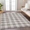 Homeroots 8' X 10' Taupe And Gray Plaid Washable Indoor Outdoor Area Rug 595448 - alternate 7