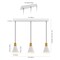 Jonathan Y Apollo 33.5" 3-Light Mid-Century Modern Iron Adjustable Linear LED Pendant, White/Brass Gold JYL6134B - alternate 6