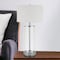 Homeroots 28" Nickel Glass Table Lamp With White Drum Shade 524527 - alternate 5