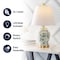 Jonathan Y Penelope 22" French Country Cottage Ceramic/Iron Chinoiserie Ginger Jar LED Table Lamp, White/Green JYL3005B - alternate 8