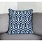 Homeroots 20" Blue Geometric Cotton Throw Pillow 529285 - alternate 1