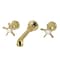 Kingston Brass Double-Handle Wall Mount Bathroom Faucet, Polished Brass KS7122NX - alternate 1