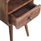Homeroots 22" Brown Solid Wood Square One Drawer Nightstand 651524 - alternate 5
