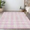 Homeroots 3' X 5' Pink And Gray Plaid Washable Indoor Outdoor Area Rug 595421 - alternate 5