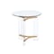 Homeroots 24" Gold And Clear Glass And Metal Round End Table 486421 - alternate 4
