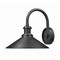 Z-Lite RLM 1-Light Outdoor Wall Light, 12 in W x 11.25 H, Sand Black 5021M-BK - alternate 1